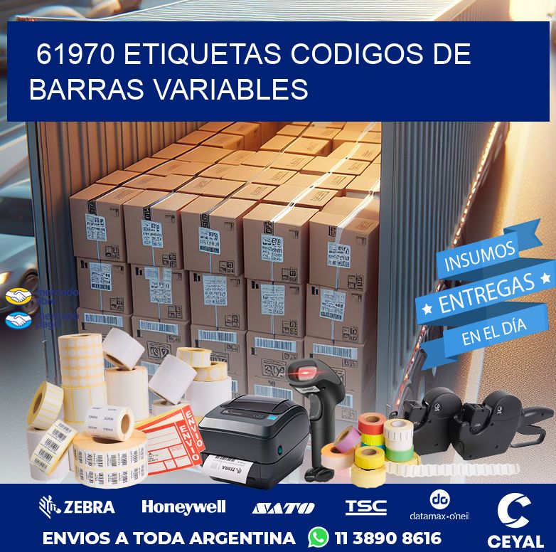 61970 ETIQUETAS CODIGOS DE BARRAS VARIABLES