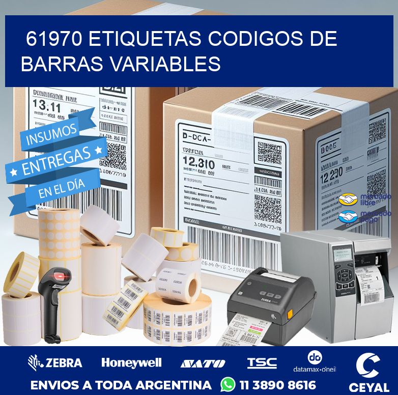 61970 ETIQUETAS CODIGOS DE BARRAS VARIABLES