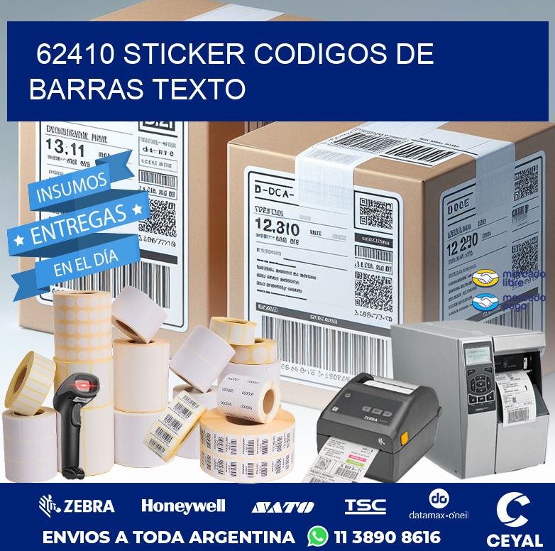 62410 STICKER CODIGOS DE BARRAS TEXTO