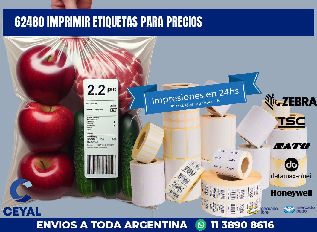 62480 IMPRIMIR ETIQUETAS PARA PRECIOS