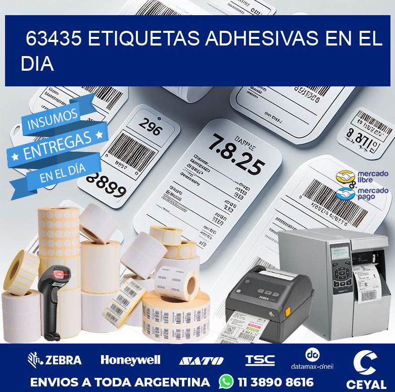 63435 ETIQUETAS ADHESIVAS EN EL DIA