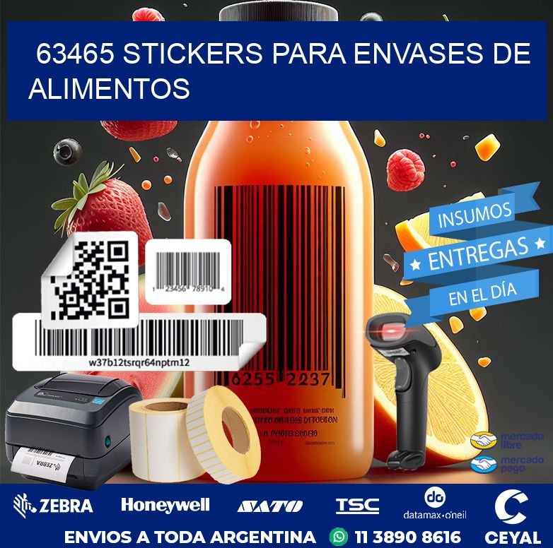 63465 STICKERS PARA ENVASES DE ALIMENTOS