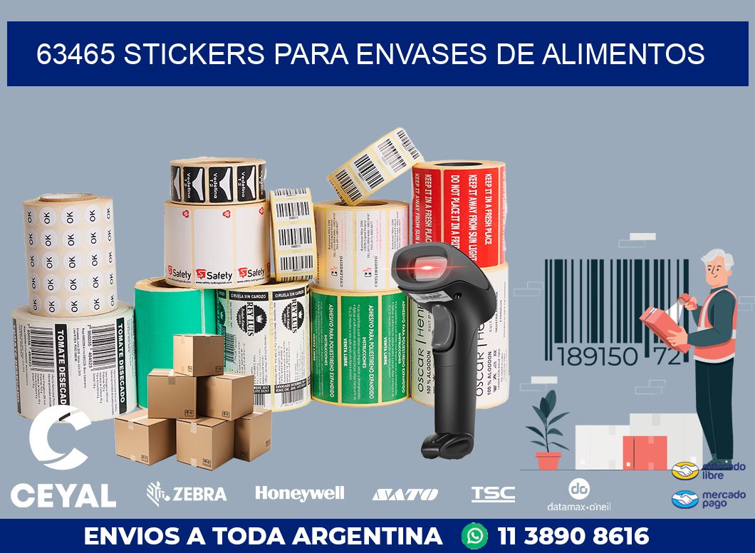 63465 STICKERS PARA ENVASES DE ALIMENTOS