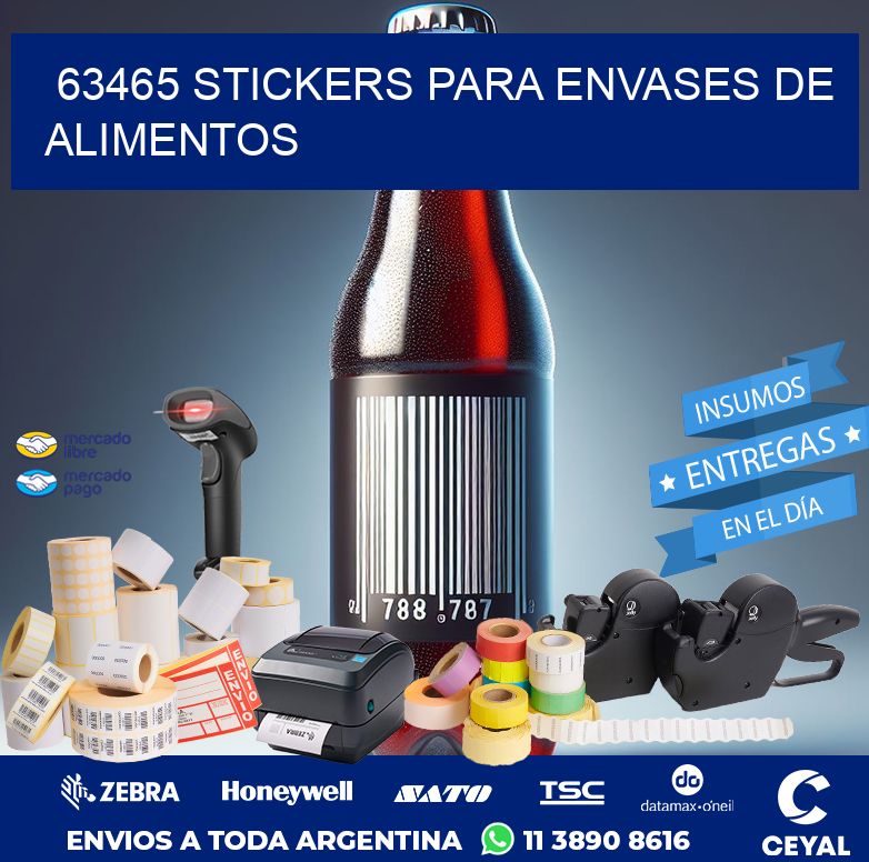 63465 STICKERS PARA ENVASES DE ALIMENTOS