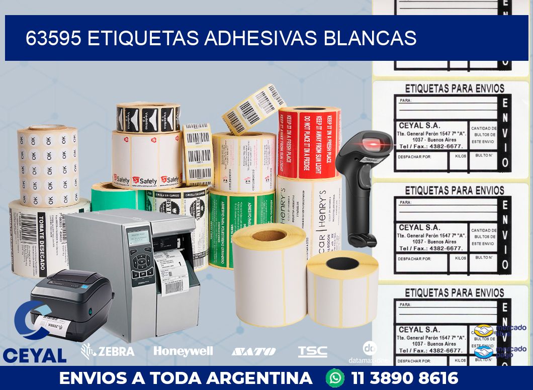 63595 ETIQUETAS ADHESIVAS BLANCAS
