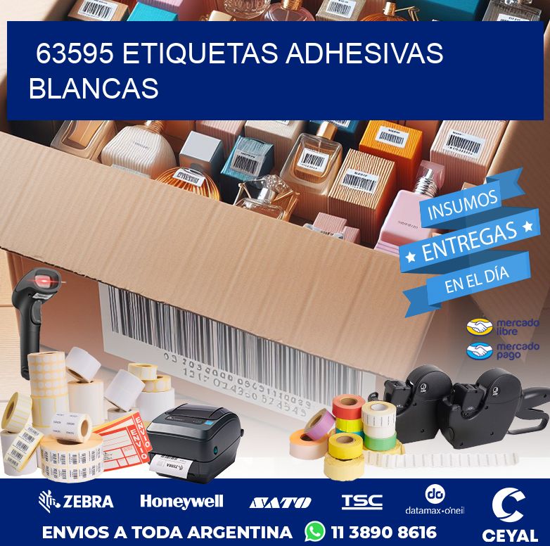 63595 ETIQUETAS ADHESIVAS BLANCAS