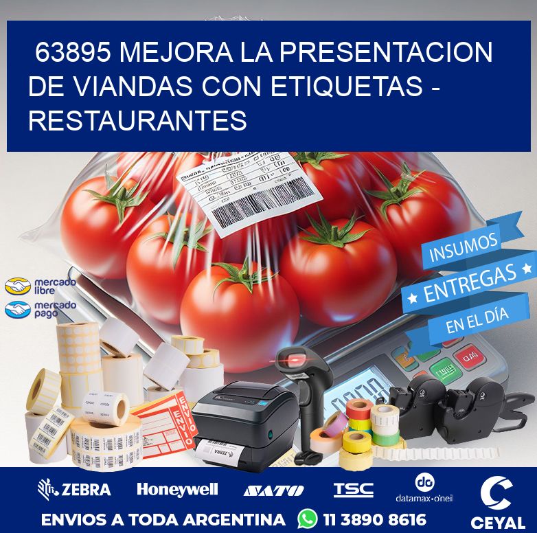 63895 MEJORA LA PRESENTACION DE VIANDAS CON ETIQUETAS - RESTAURANTES