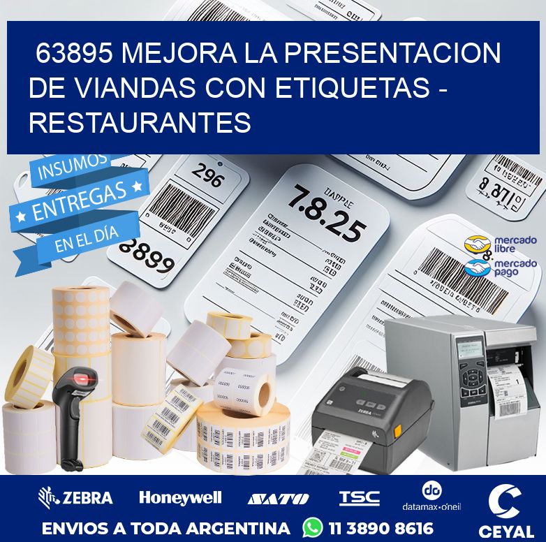 63895 MEJORA LA PRESENTACION DE VIANDAS CON ETIQUETAS - RESTAURANTES