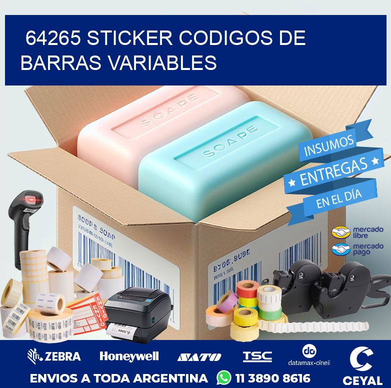 64265 STICKER CODIGOS DE BARRAS VARIABLES