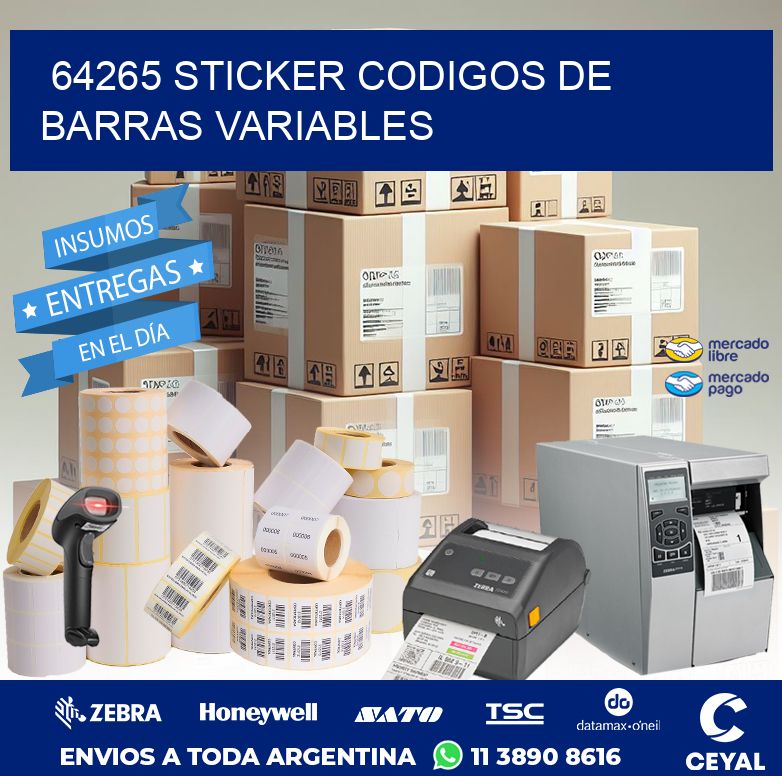 64265 STICKER CODIGOS DE BARRAS VARIABLES