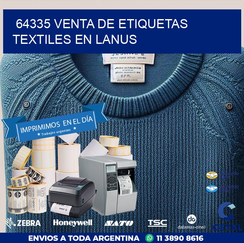 64335 VENTA DE ETIQUETAS TEXTILES EN LANUS