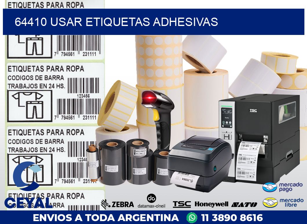 64410 USAR ETIQUETAS ADHESIVAS