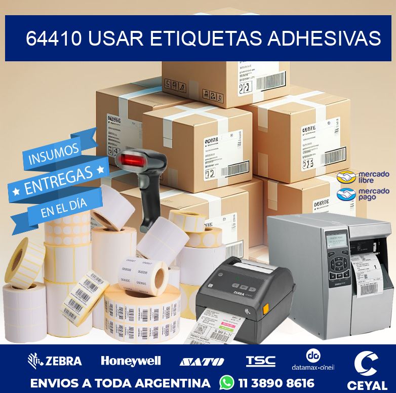 64410 USAR ETIQUETAS ADHESIVAS