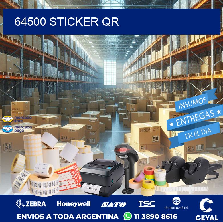 64500 STICKER QR