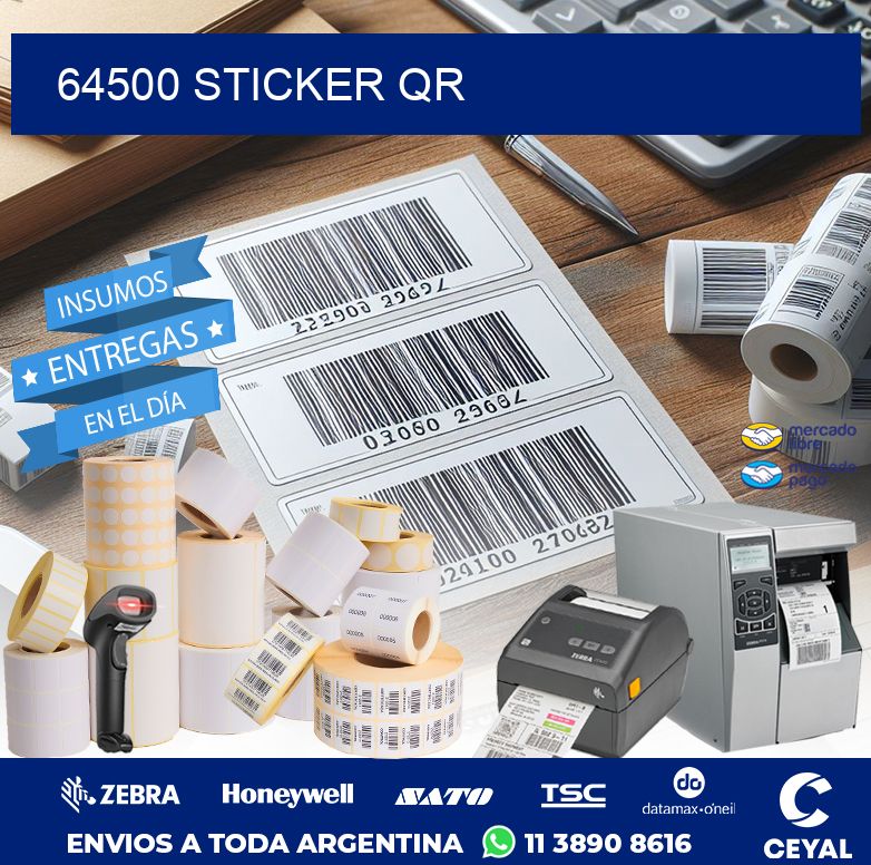 64500 STICKER QR