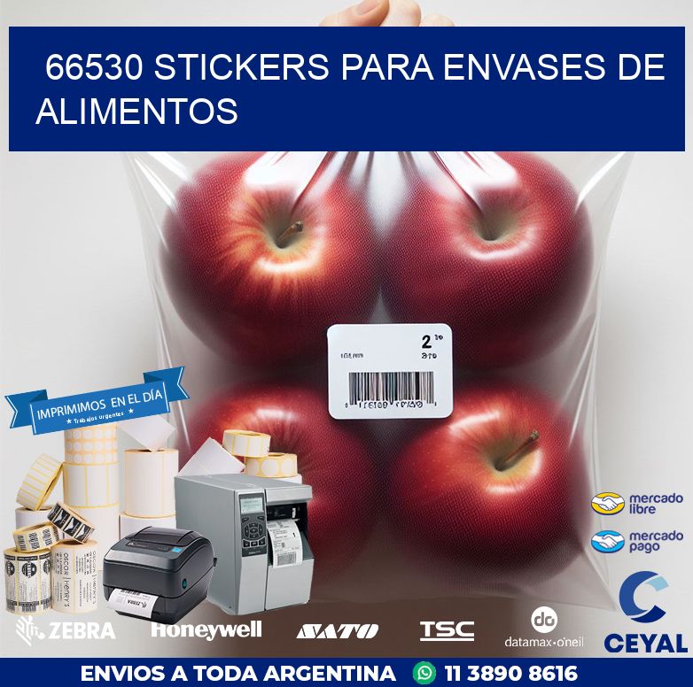 66530 STICKERS PARA ENVASES DE ALIMENTOS