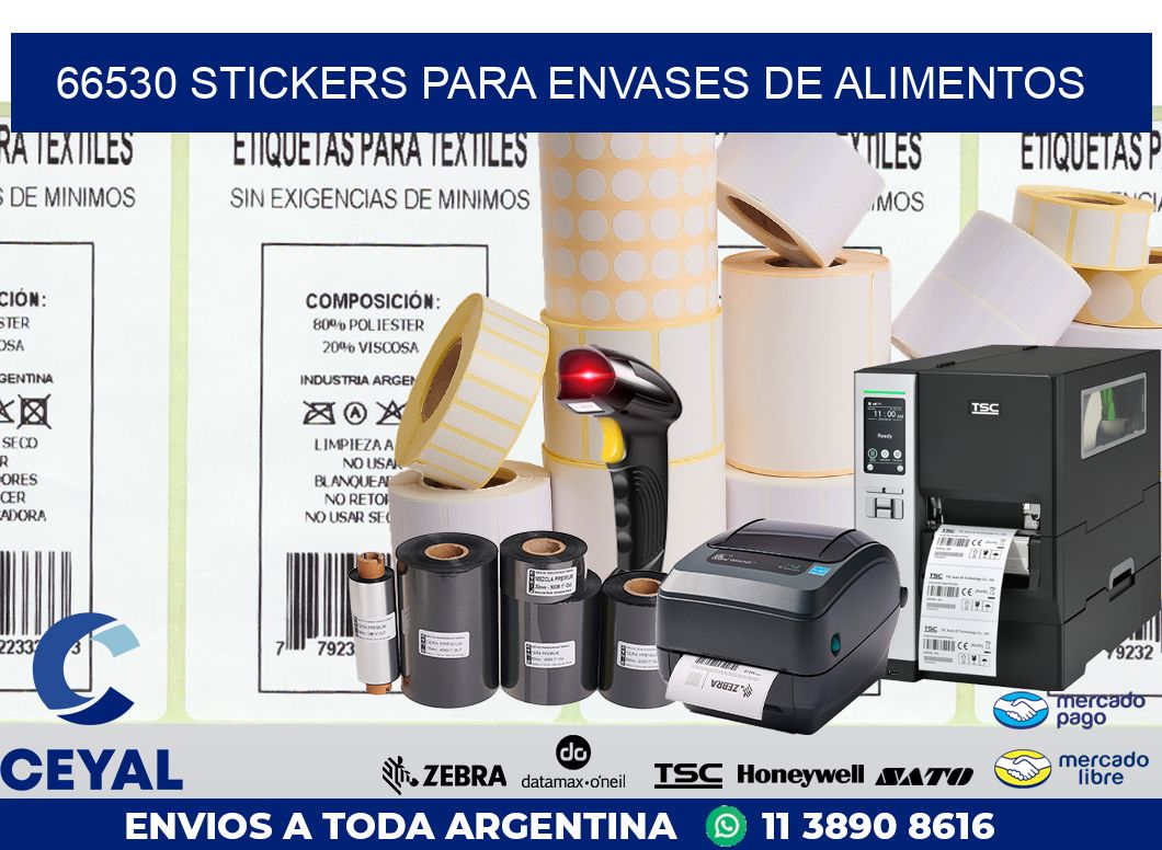 66530 STICKERS PARA ENVASES DE ALIMENTOS