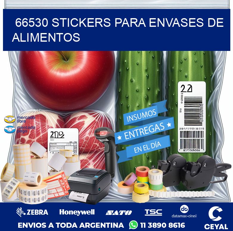 66530 STICKERS PARA ENVASES DE ALIMENTOS