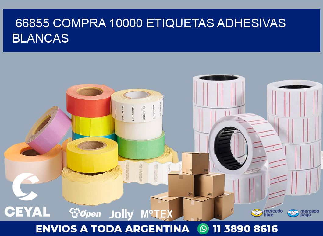 66855 COMPRA 10000 ETIQUETAS ADHESIVAS BLANCAS