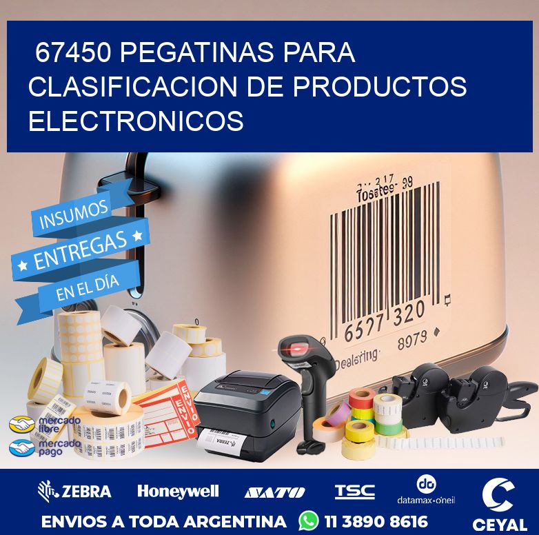 67450 PEGATINAS PARA CLASIFICACION DE PRODUCTOS ELECTRONICOS