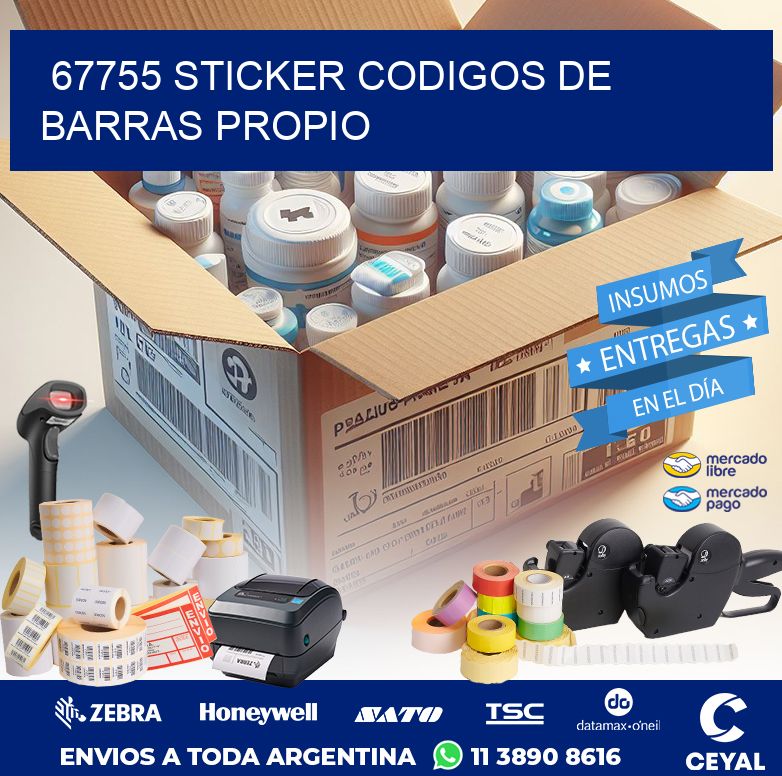 67755 STICKER CODIGOS DE BARRAS PROPIO