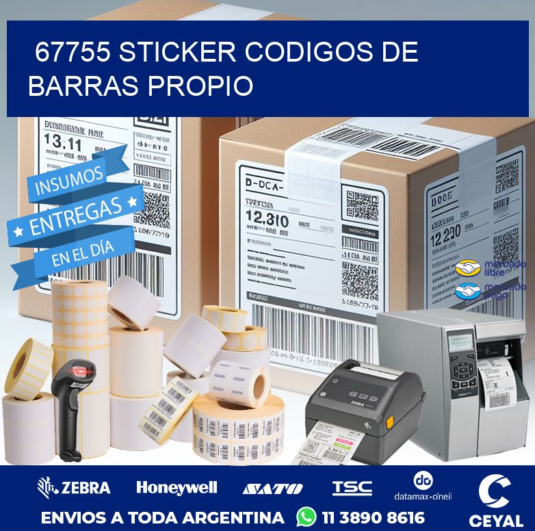 67755 STICKER CODIGOS DE BARRAS PROPIO