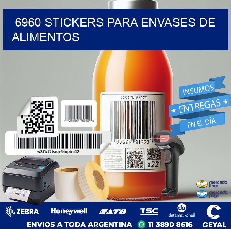 6960 STICKERS PARA ENVASES DE ALIMENTOS