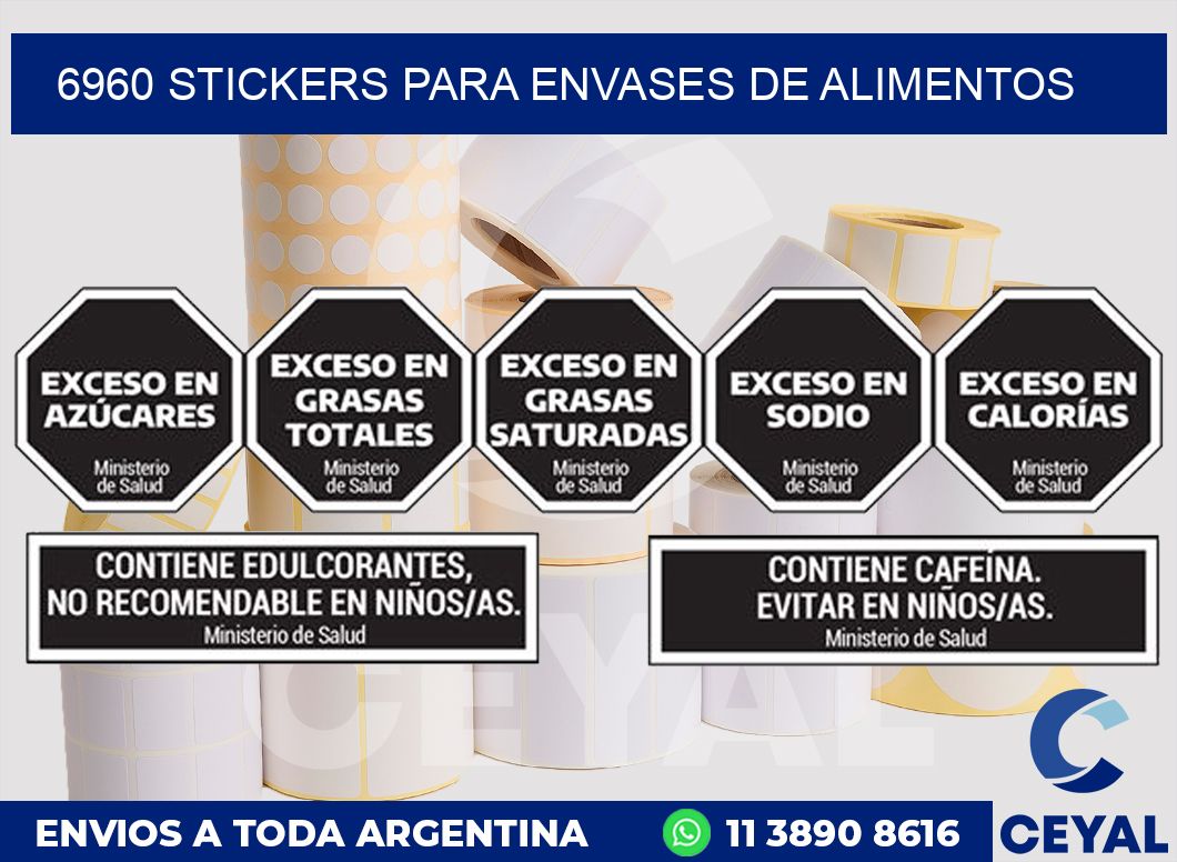 6960 STICKERS PARA ENVASES DE ALIMENTOS