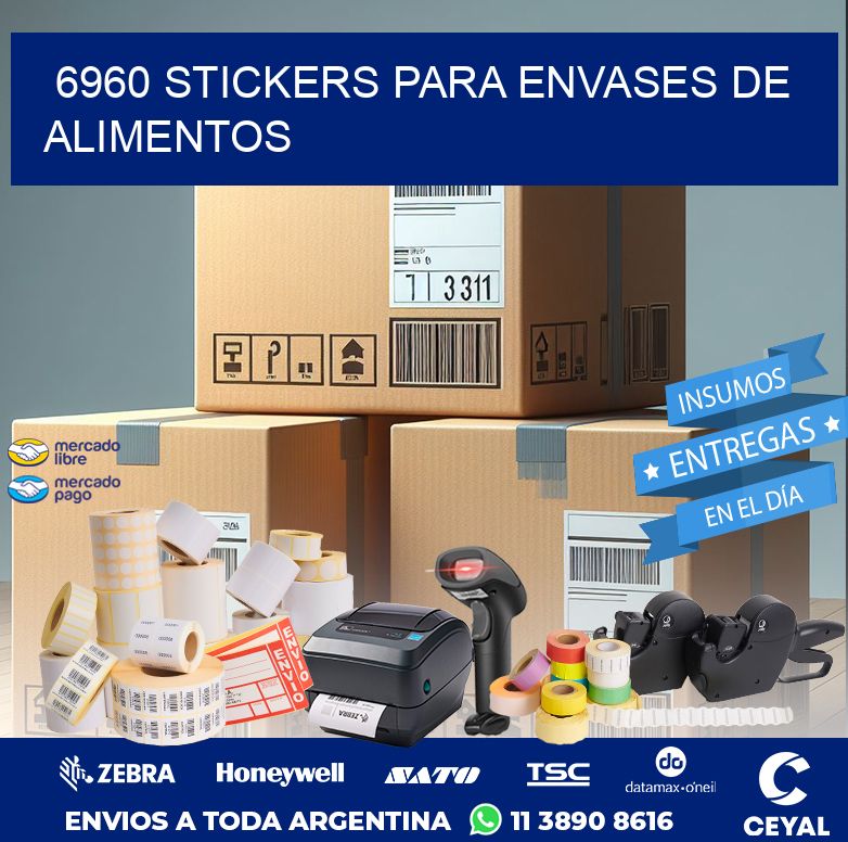 6960 STICKERS PARA ENVASES DE ALIMENTOS