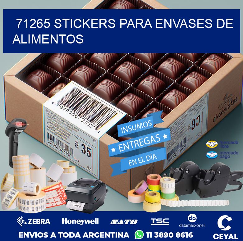 71265 STICKERS PARA ENVASES DE ALIMENTOS