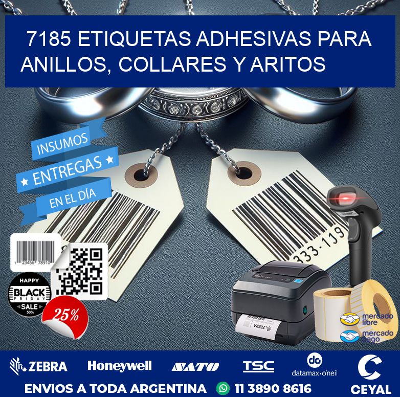 7185 ETIQUETAS ADHESIVAS PARA ANILLOS, COLLARES Y ARITOS