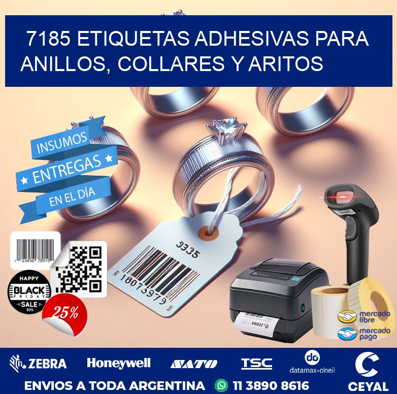 7185 ETIQUETAS ADHESIVAS PARA ANILLOS, COLLARES Y ARITOS