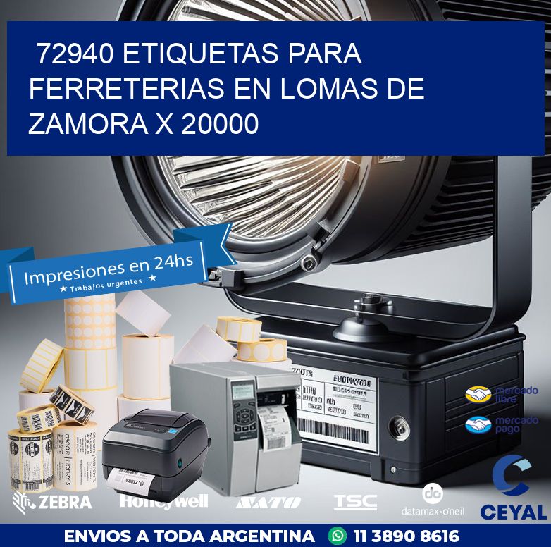 72940 ETIQUETAS PARA FERRETERIAS EN LOMAS DE ZAMORA X 20000