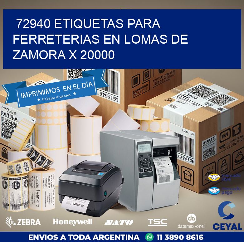 72940 ETIQUETAS PARA FERRETERIAS EN LOMAS DE ZAMORA X 20000