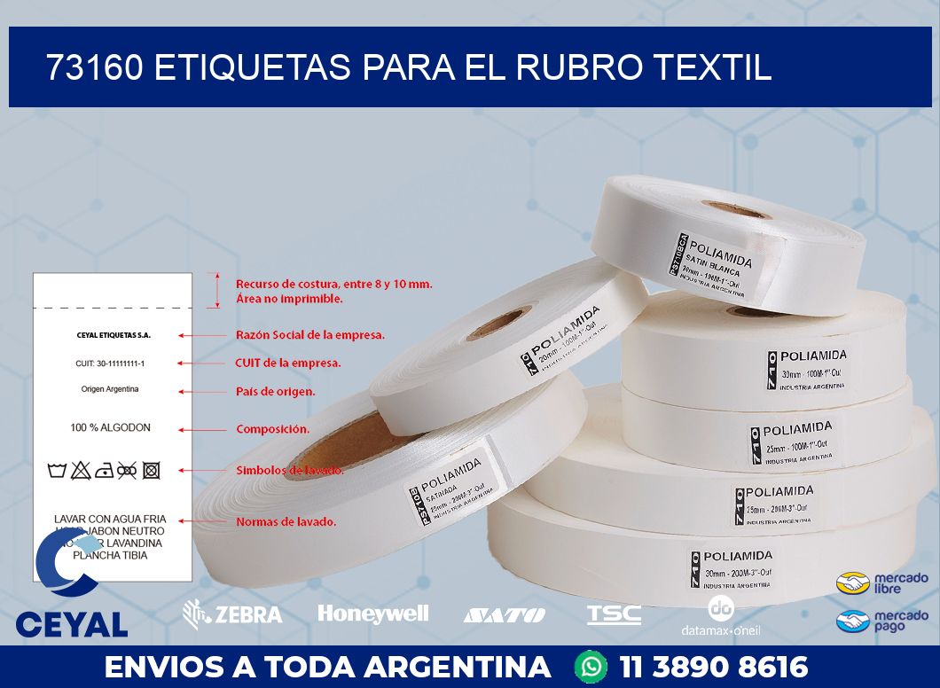 73160 ETIQUETAS PARA EL RUBRO TEXTIL