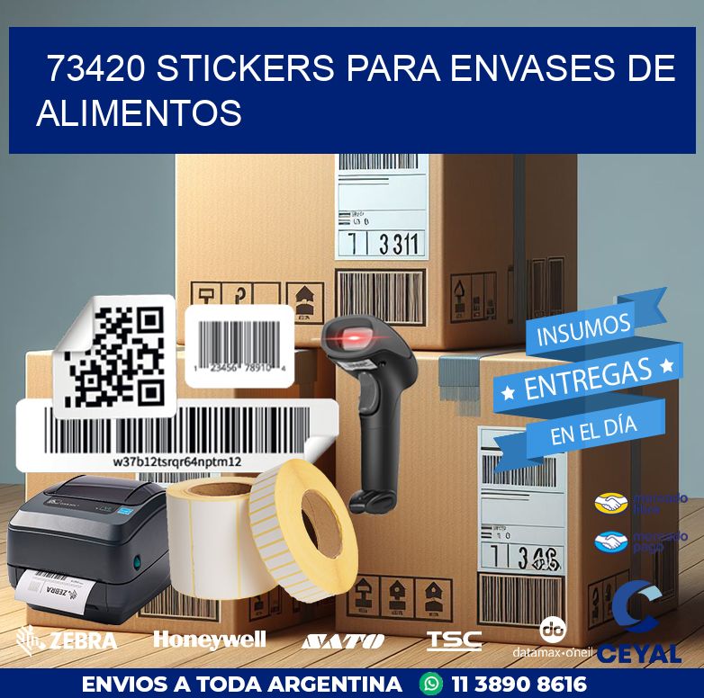 73420 STICKERS PARA ENVASES DE ALIMENTOS