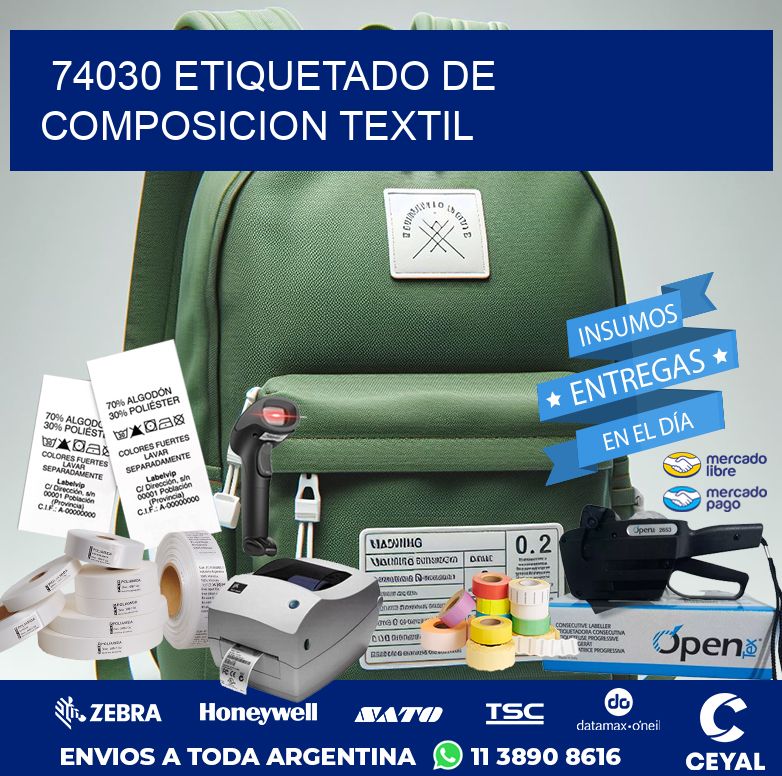 74030 ETIQUETADO DE COMPOSICION TEXTIL