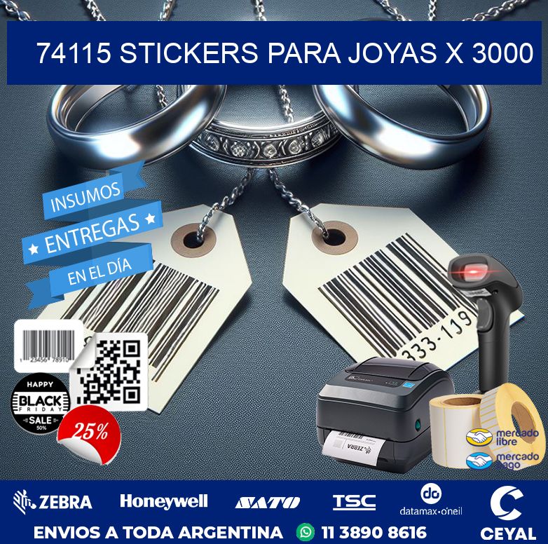 74115 STICKERS PARA JOYAS X 3000