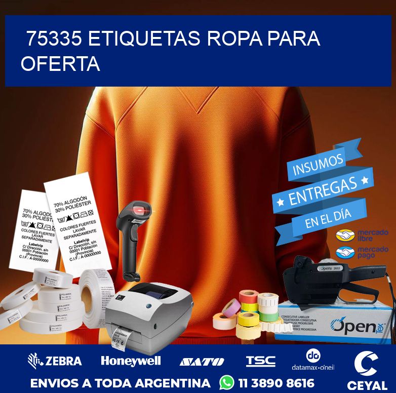 75335 ETIQUETAS ROPA PARA OFERTA