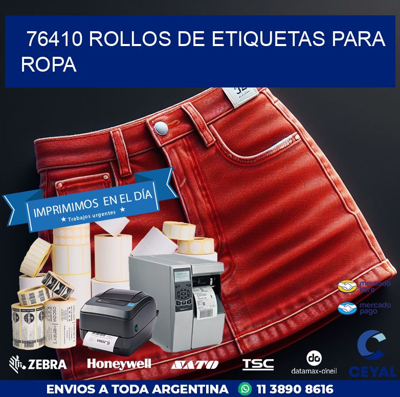 76410 ROLLOS DE ETIQUETAS PARA ROPA