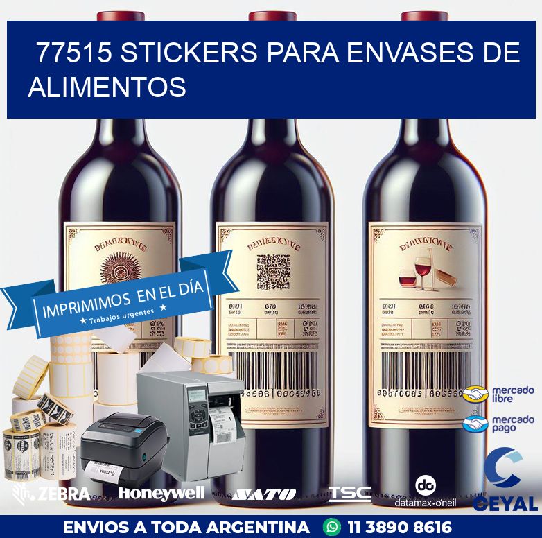 77515 STICKERS PARA ENVASES DE ALIMENTOS