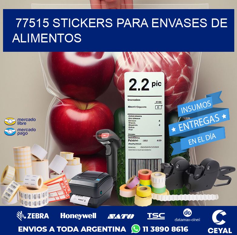 77515 STICKERS PARA ENVASES DE ALIMENTOS