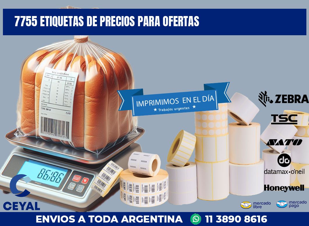 7755 ETIQUETAS DE PRECIOS PARA OFERTAS