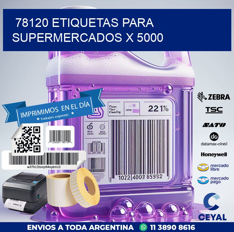 78120 ETIQUETAS PARA SUPERMERCADOS X 5000