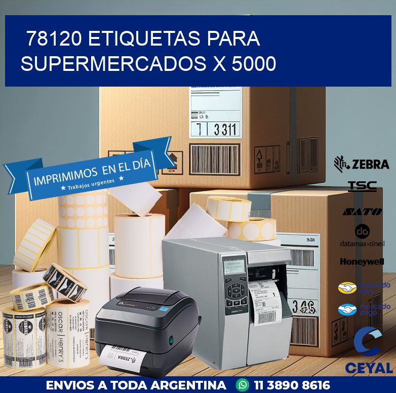78120 ETIQUETAS PARA SUPERMERCADOS X 5000