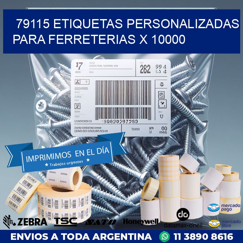 79115 ETIQUETAS PERSONALIZADAS PARA FERRETERIAS X 10000