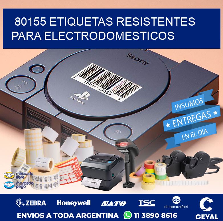 80155 ETIQUETAS RESISTENTES PARA ELECTRODOMESTICOS