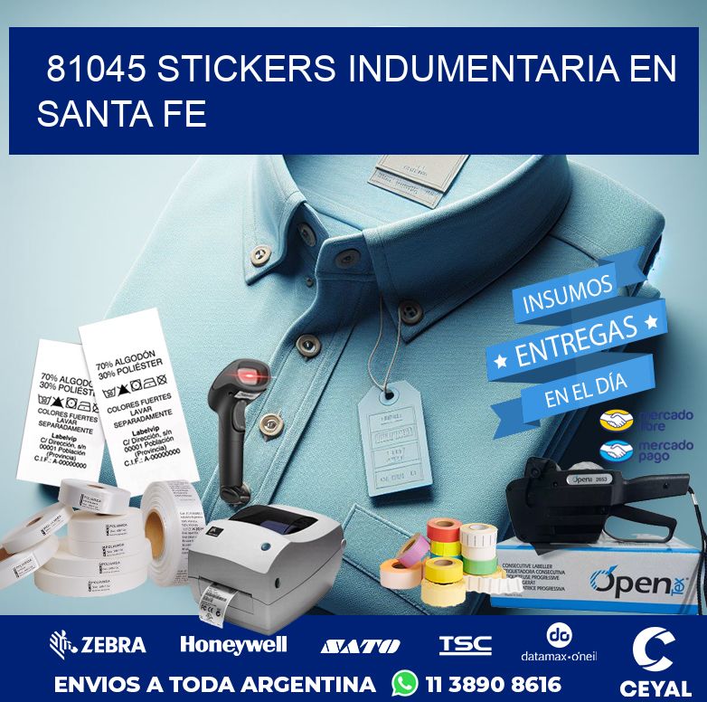 81045 STICKERS INDUMENTARIA EN SANTA FE