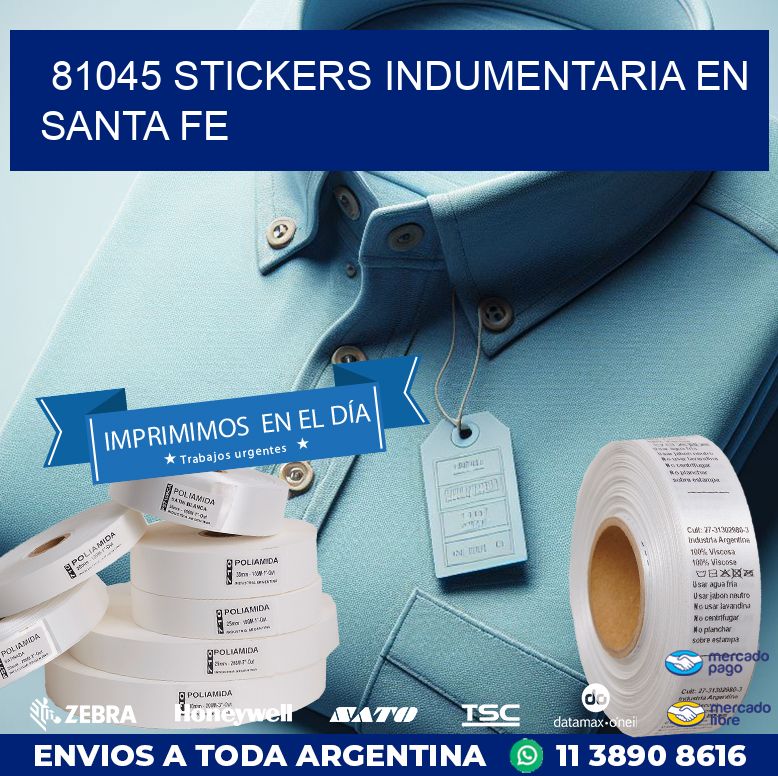 81045 STICKERS INDUMENTARIA EN SANTA FE