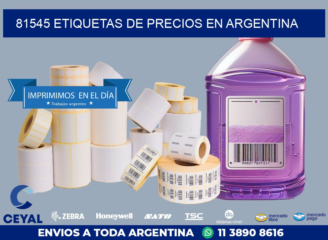 81545 ETIQUETAS DE PRECIOS EN ARGENTINA